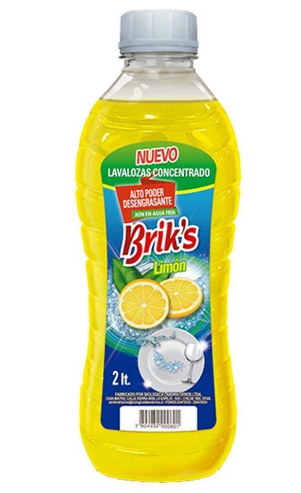 Pack 3 Lavalozas botella Briks Amarilla 2 Lts-1