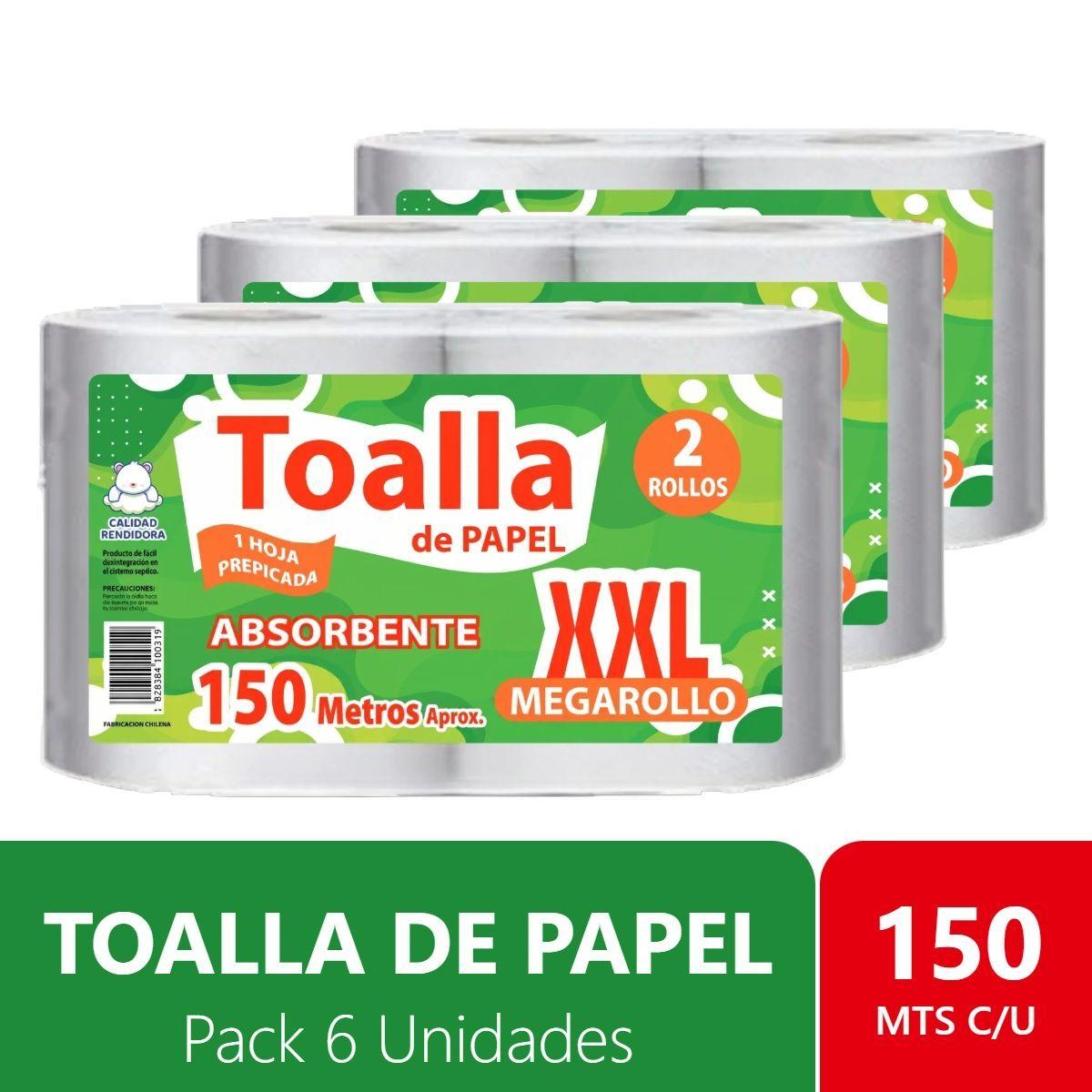 Toalla XXL Hogar 6x150 mts Prepicada extra Absorbente-0