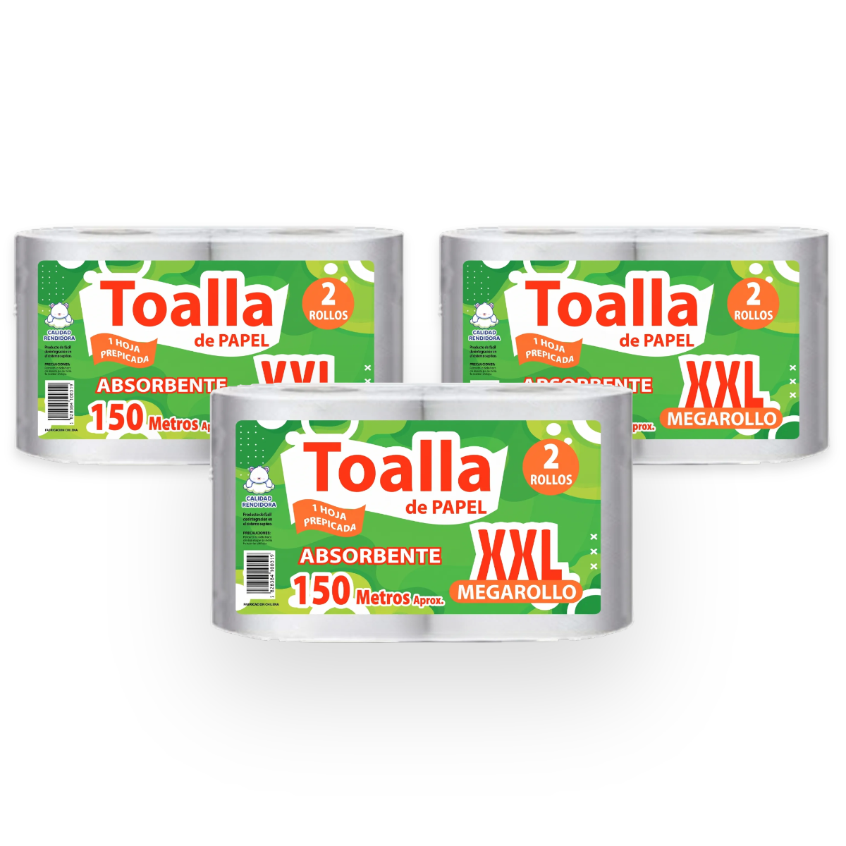 Toalla XXL Hogar 6x150 mts Prepicada extra Absorbente-1