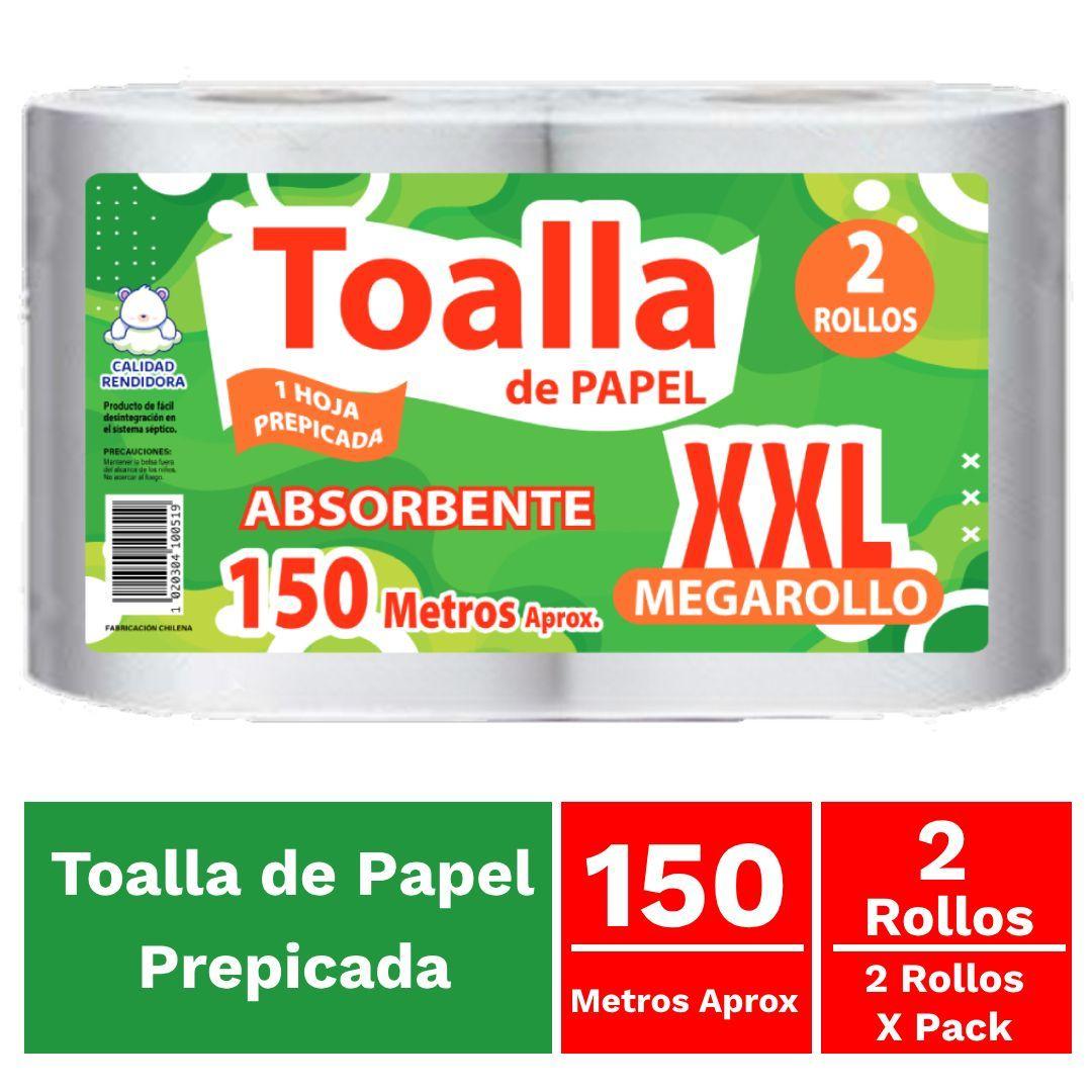 Toalla XXL Hogar 2x150 mts Prepicada extra Absorbente-0