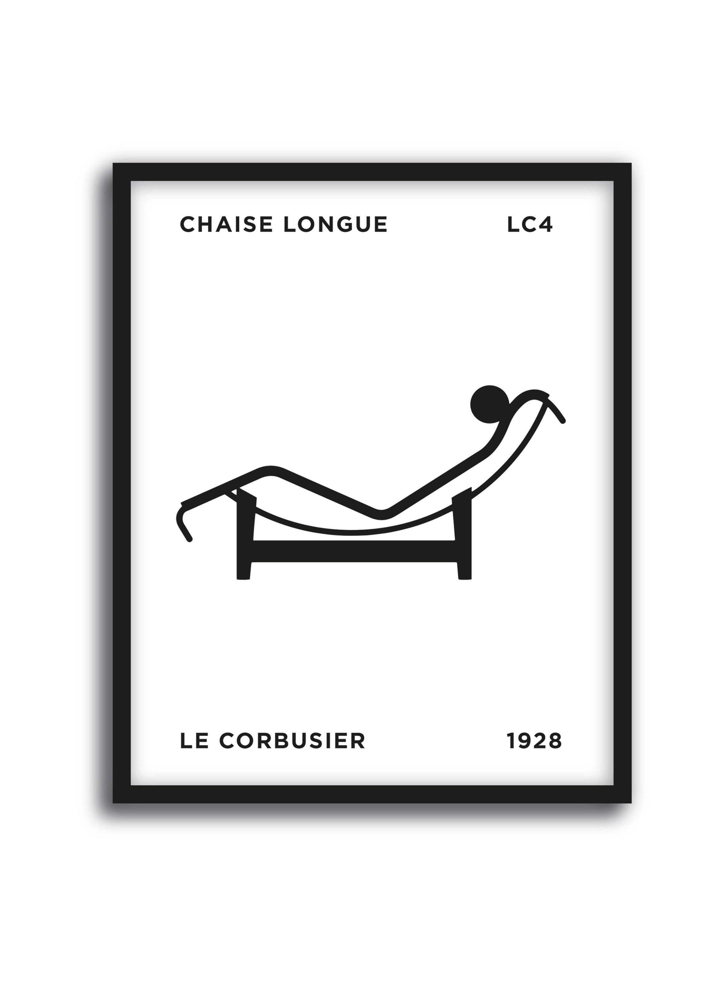 Cuadro 40x50 Diseño Clásico: Chaise Longue - Le Corbusier-0