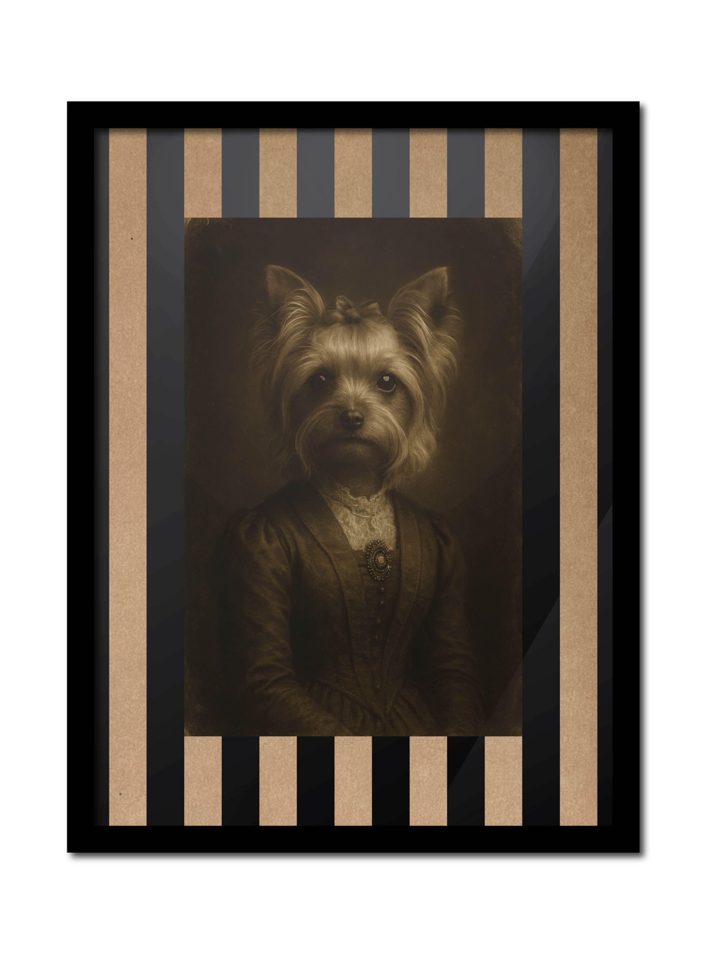  Cuadro 30x40 Lady Yorkshire Victoriana En Retrato Sepia-0