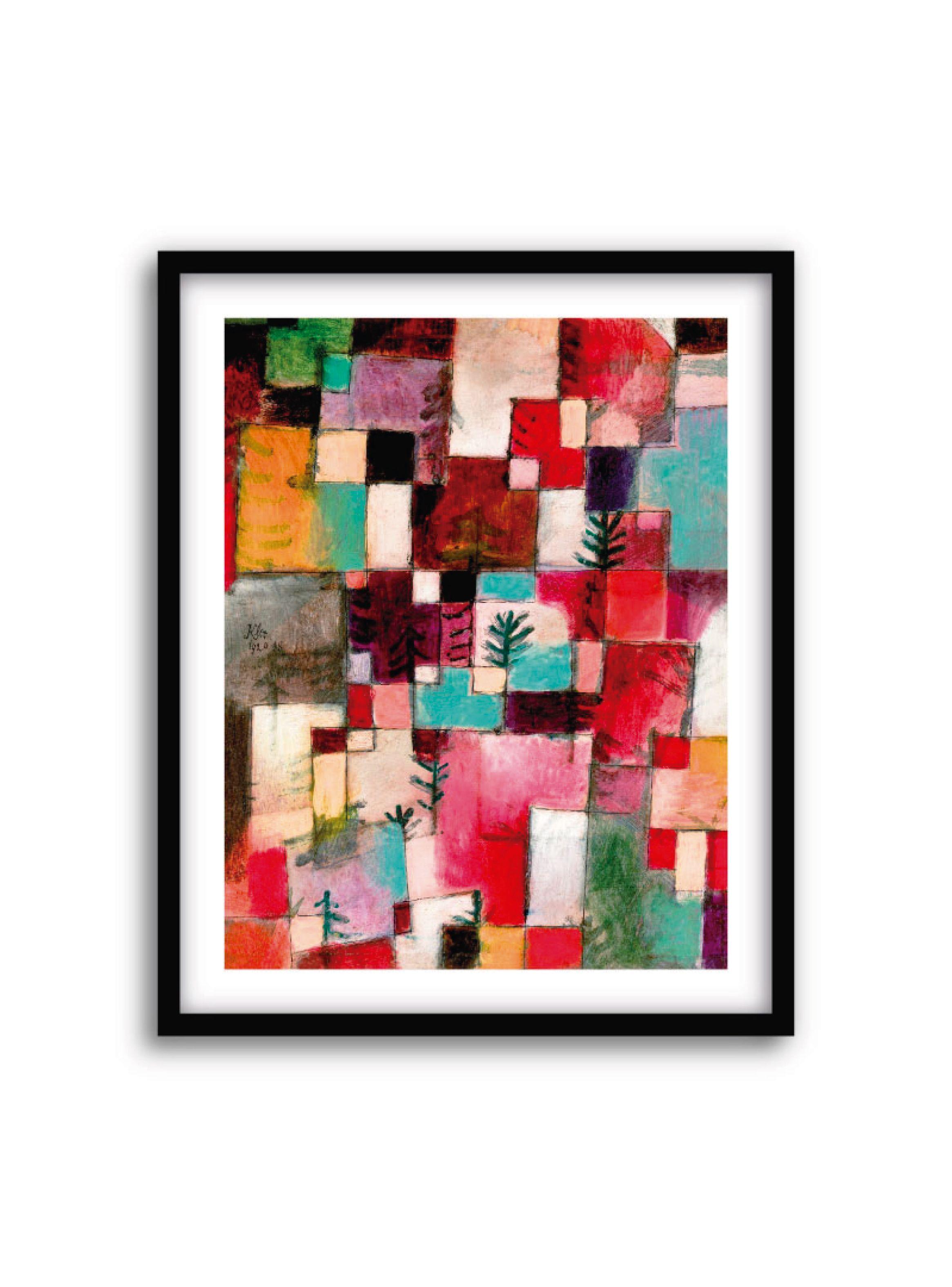 Cuadro 40x50 Paul Klee Redgreen and Violet-Yellow Rhythms-0