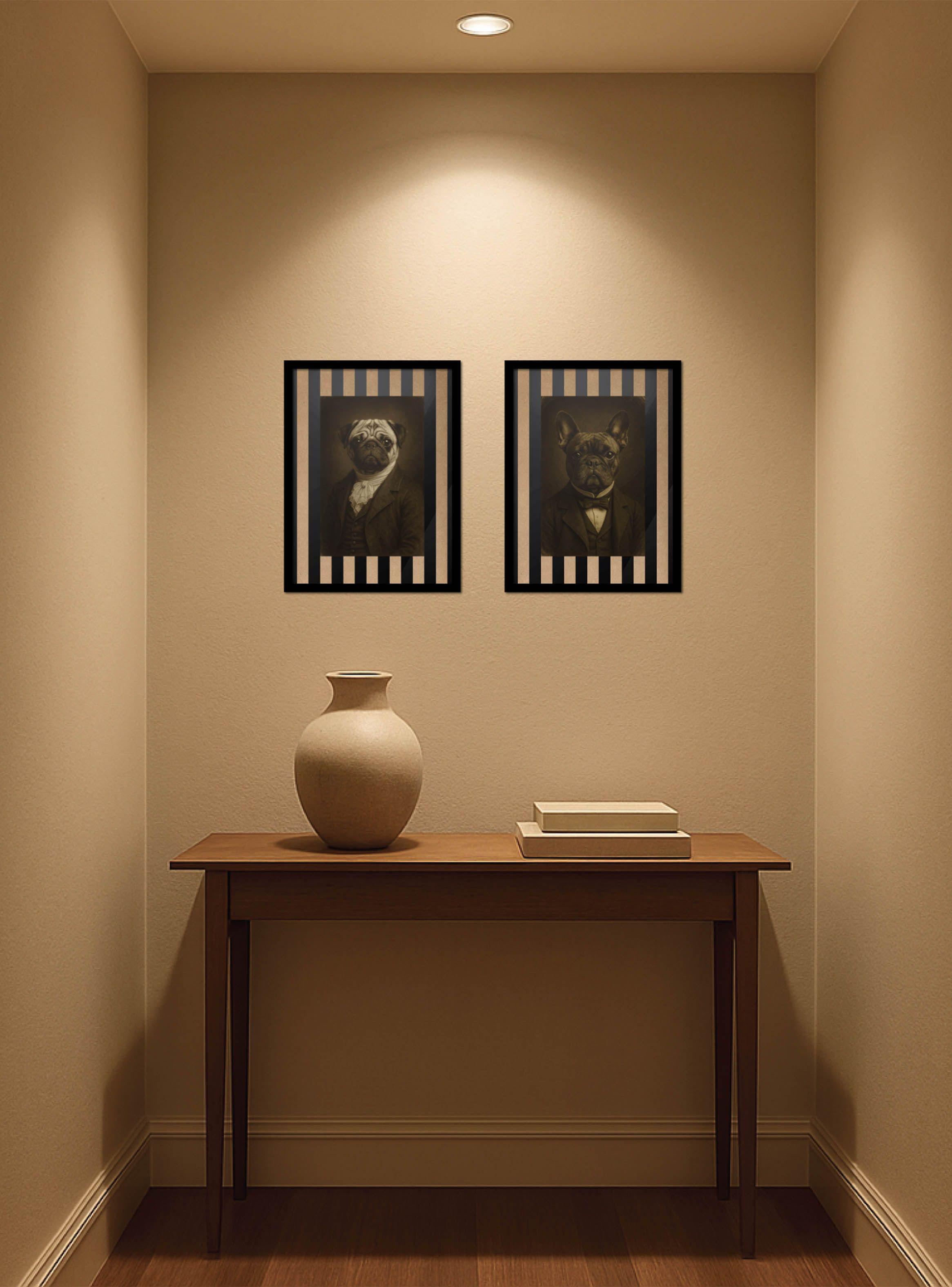 Cuadro 30x40 Sir Golden Victoriano En Retrato Sepia-2