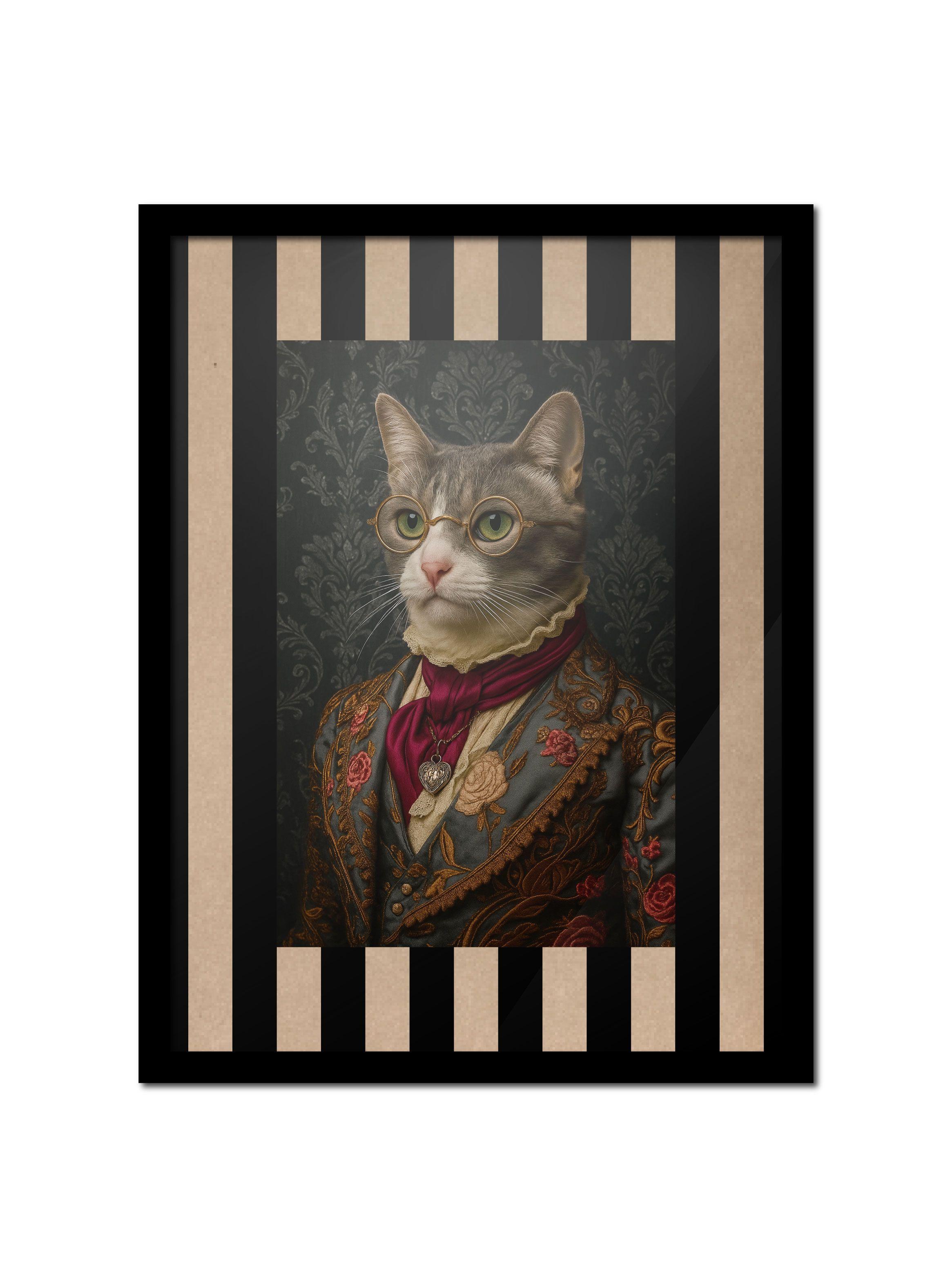 Título: Cuadro 30x40 Elegancia de Gala Marqués Felino Vintage-0