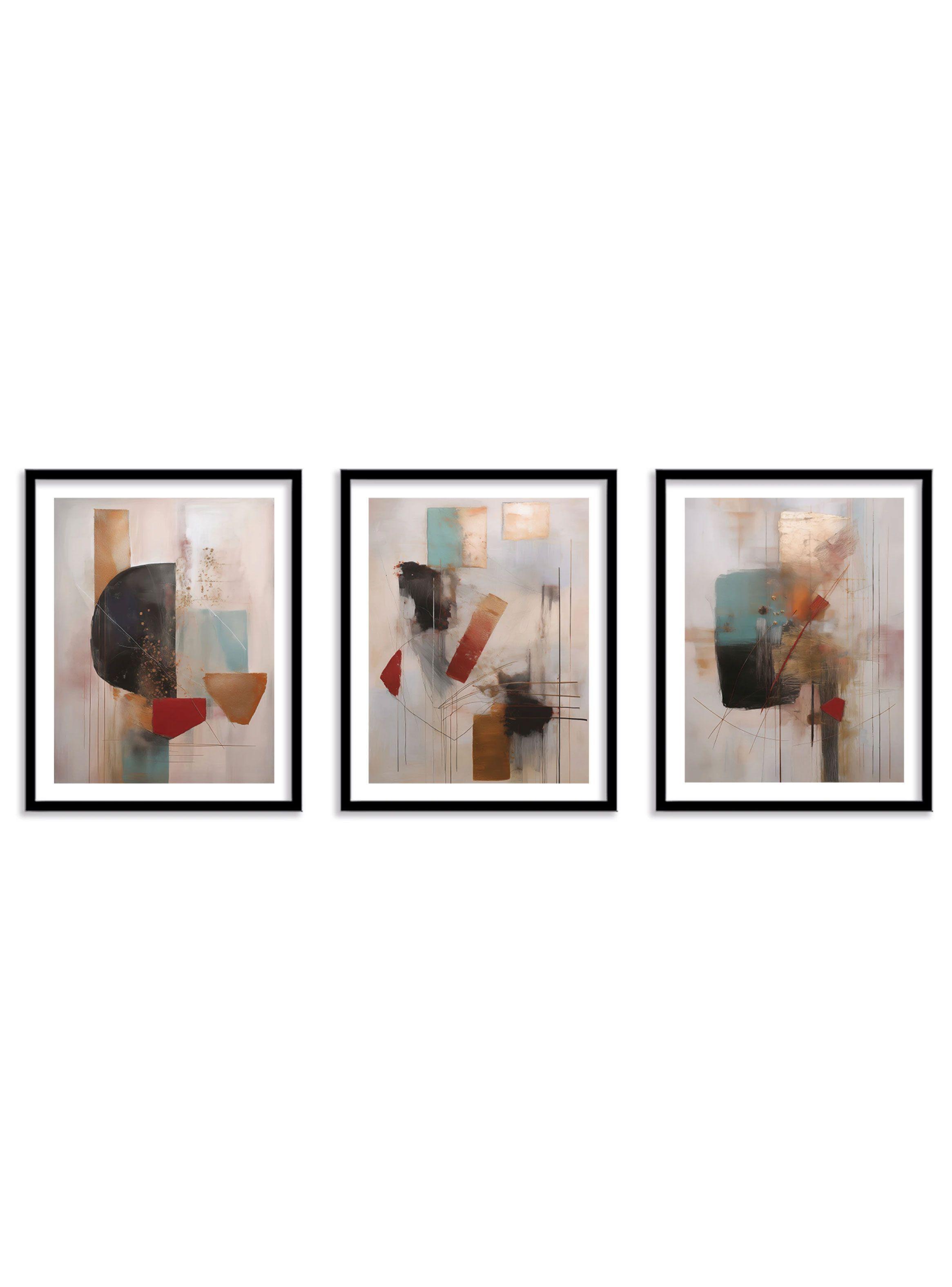 Set 3 cuadros 40x50: Geometría Sublime-0