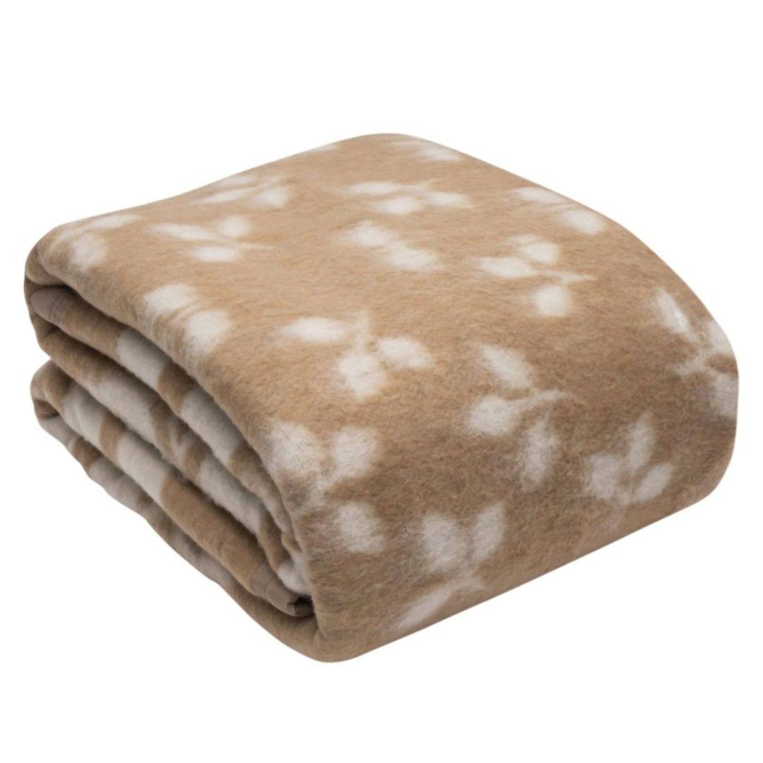 Frazada 50% Lana 1 Plaza Beige-0
