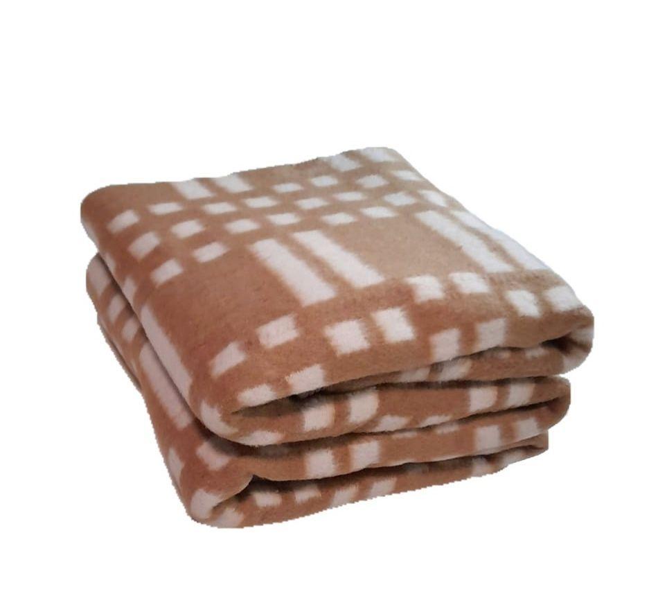 Frazada Clásica a Cuadros King Beige-0