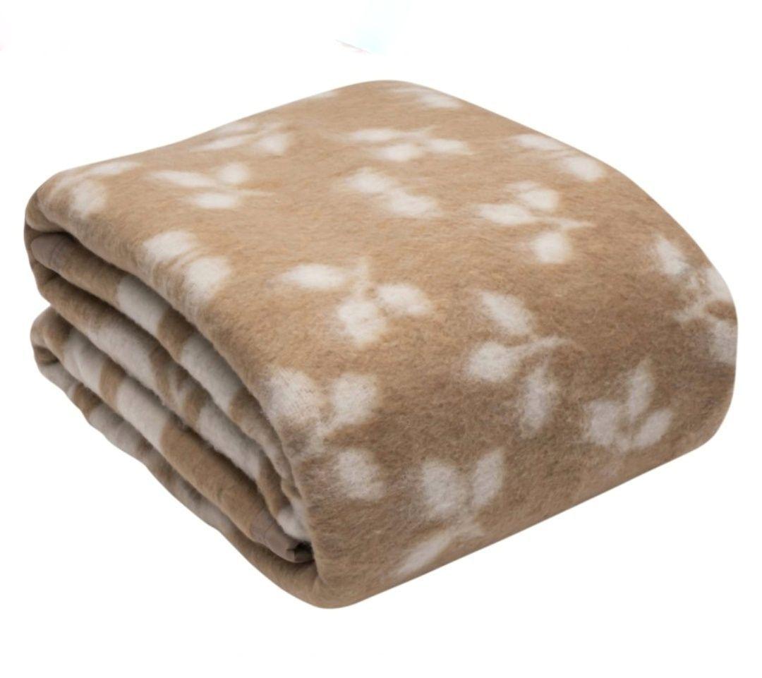 Frazada 50% Lana 1,5 Plazas Beige-0