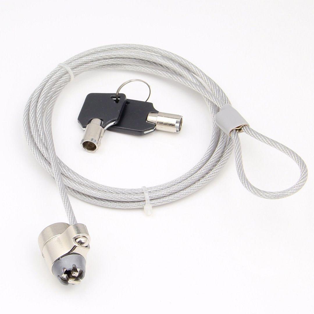 Candado para notebook slot universal con llave 1 8 mts de largo y 4mm espesor-0