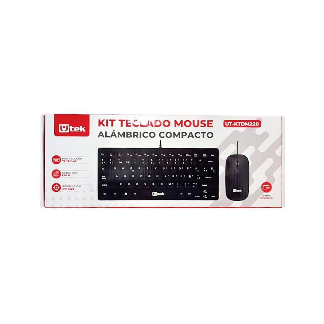 Mini kit teclado y mouse alambrico usb-3
