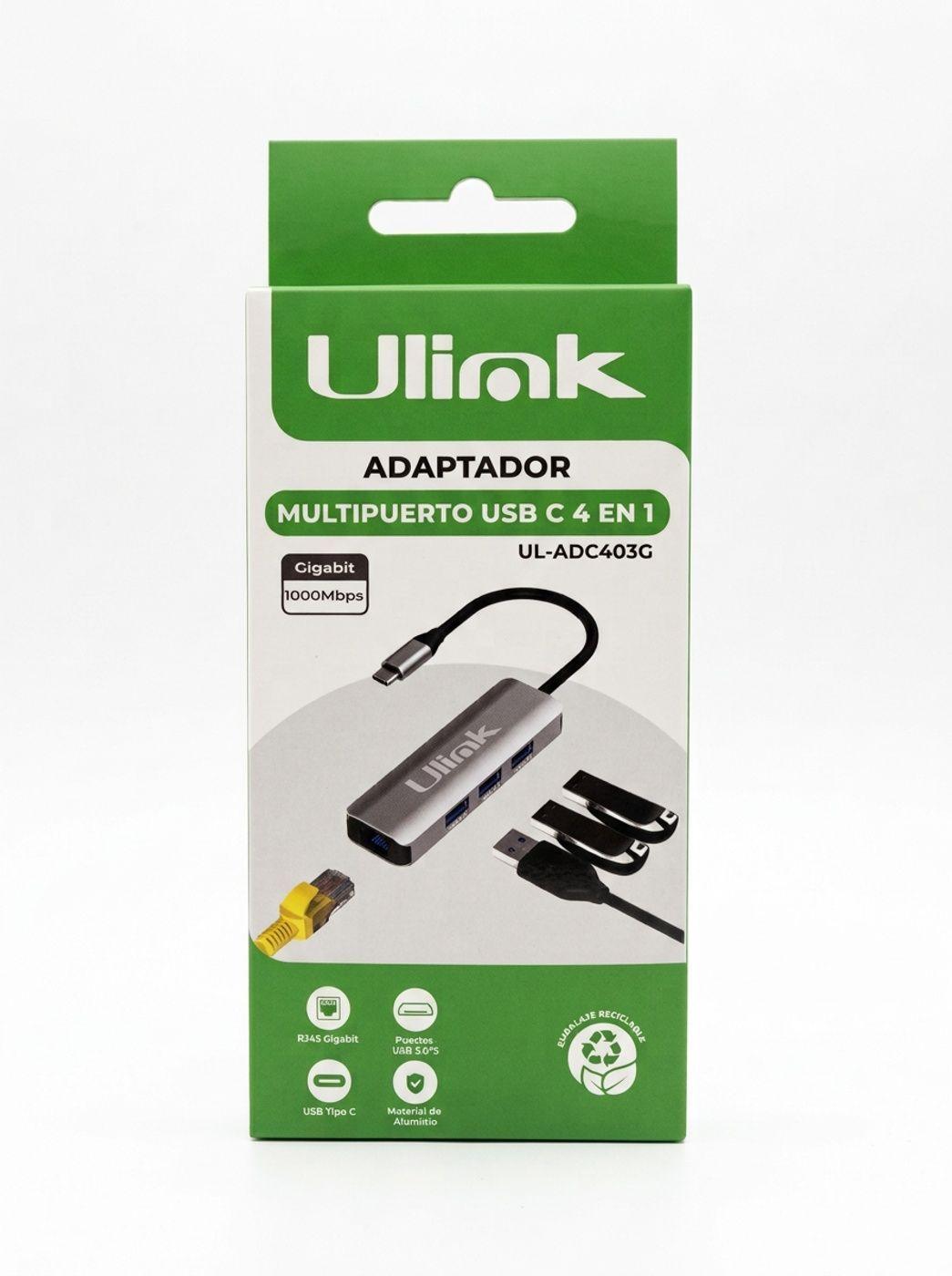 Adaptador multipuerto usb 4 en 1 usb 3 0 3 LAN 10 100 1000 1-2