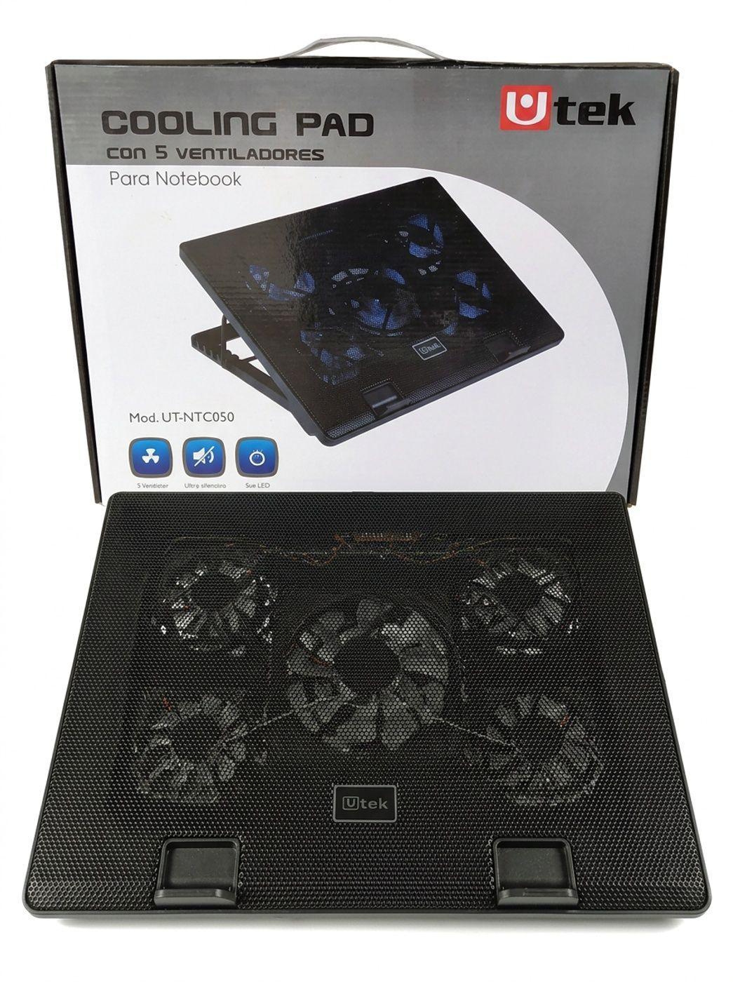Cooler para notebook 12 17 5 ventiladores con velocidad ajustable-1