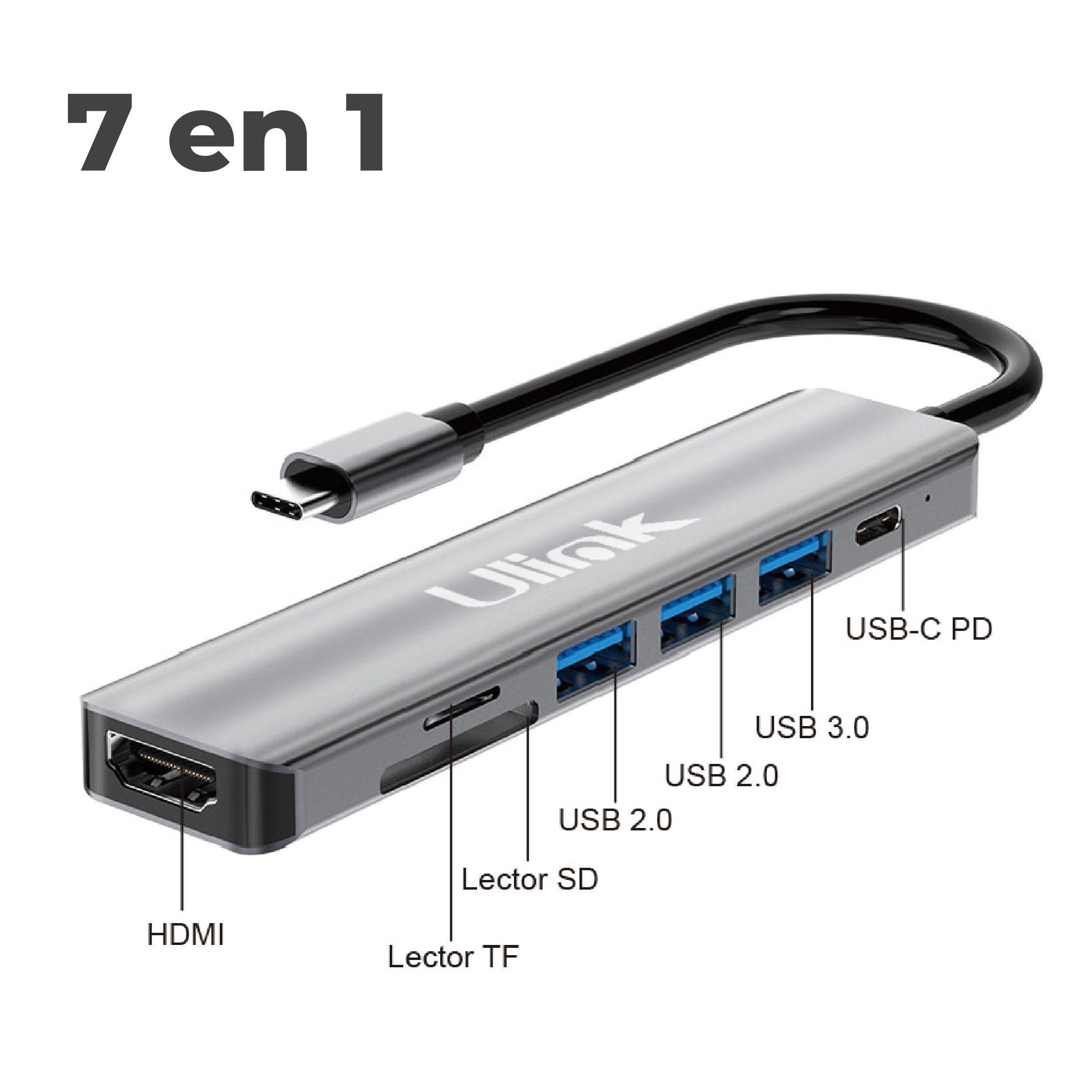 Adaptador multipuerto USB C 7 en 1-1