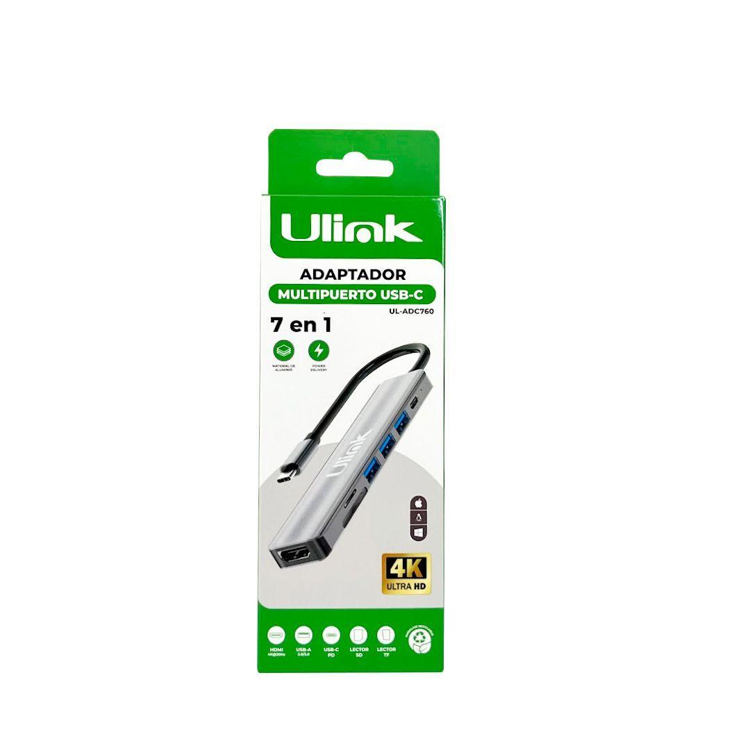 Adaptador multipuerto USB C 7 en 1-2