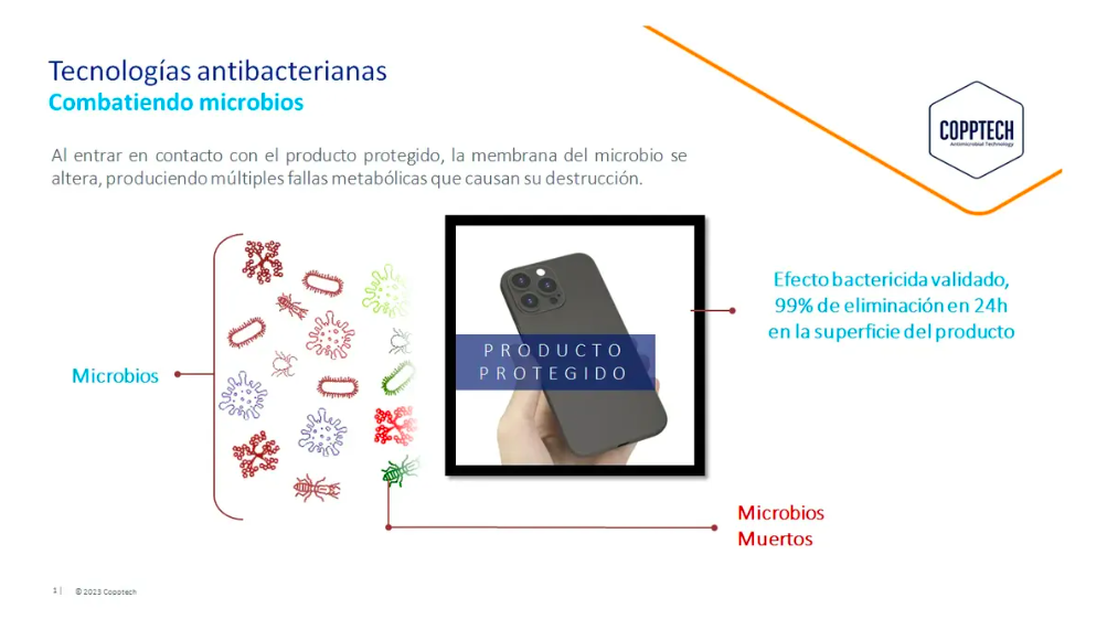 Carcasa Brillo Galaxy A54 Antibacterial Mata 99% Bac-1