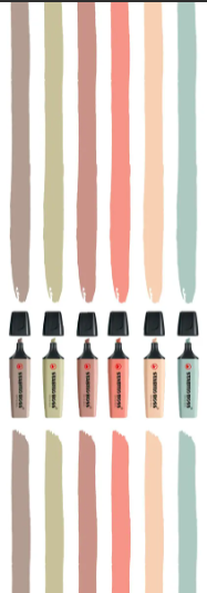 Destacadores Stabilo Boss Nature Colors Pack X 6 Tintas-3