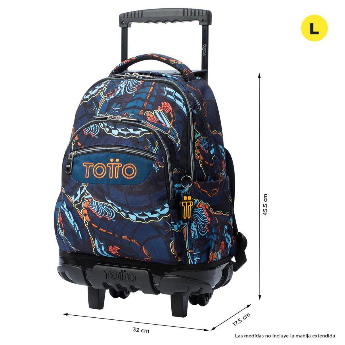 Mochila Escolar Con Ruedas Totto Rue Bomper Azul Para Ni os-4