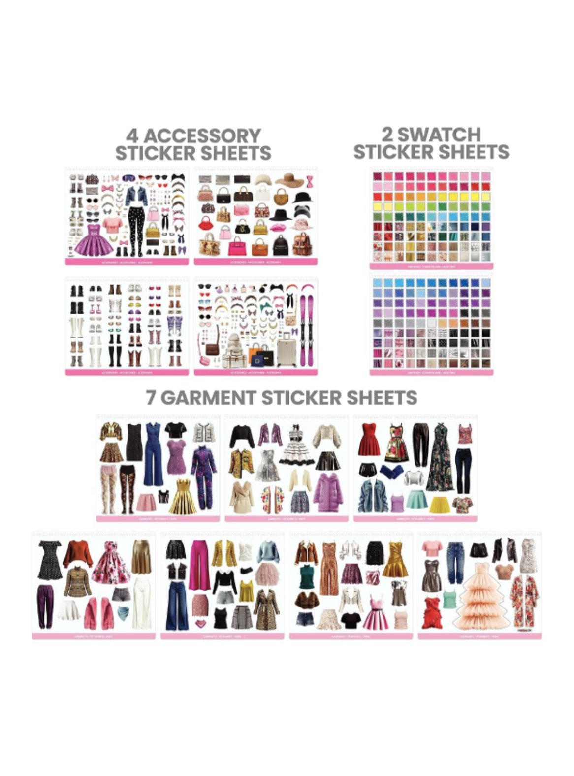 Cuaderno Portafolio Dise ar Luxe life Stickers Fashion Angels-1
