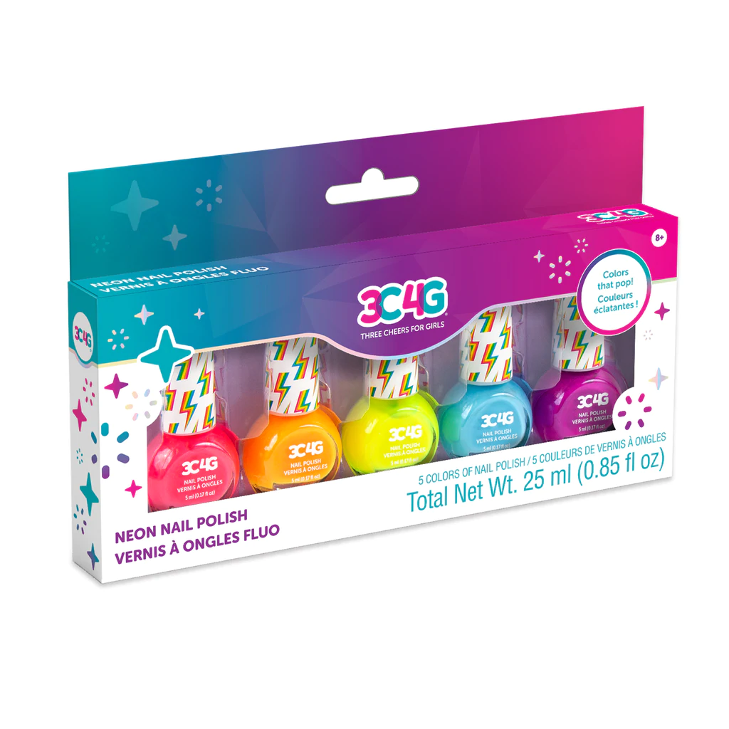Set de 5 Esmaltes de uñas Neón Make It Real niñas-0