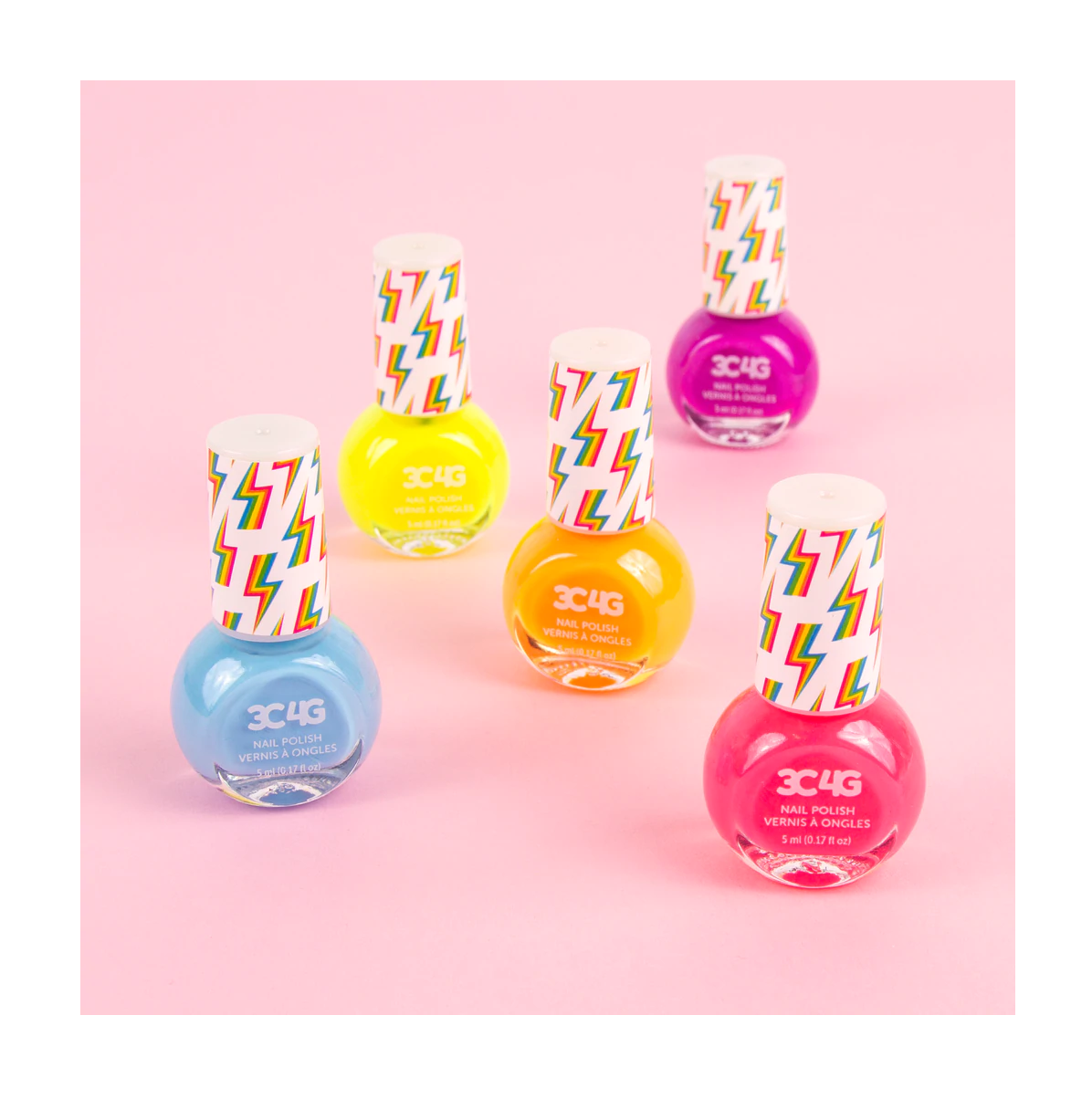 Set de 5 Esmaltes de uñas Neón Make It Real niñas-1