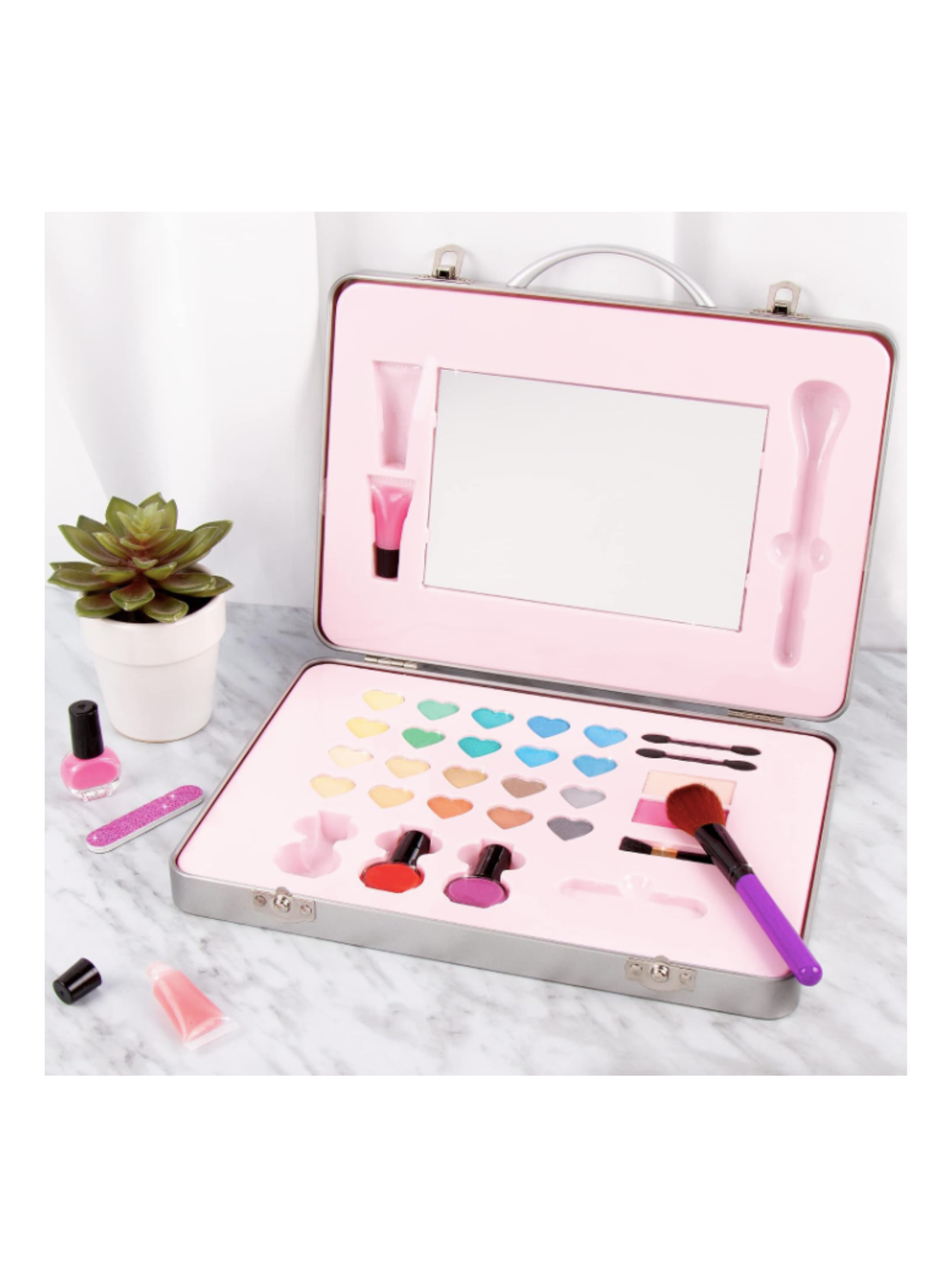Set de maquillaje Juego Estuche de metal Make it real-2