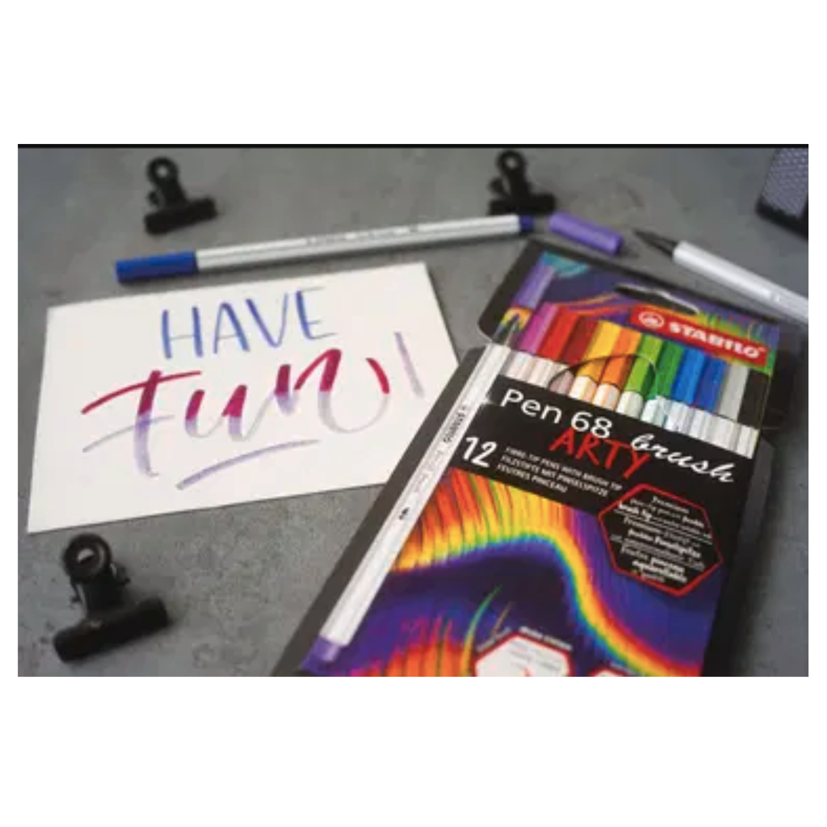 Lapices Stabilo Brush Pen 18 Colores Acuarelables Punta Pincel-4