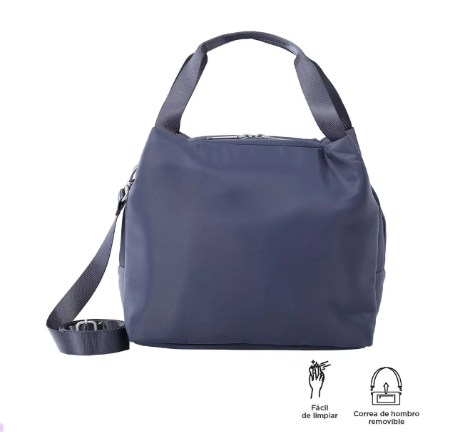 Lonchera Urbana Cartera Birmana Gris Mujer Totto-2