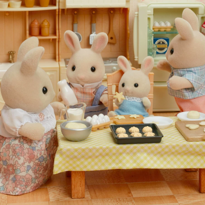 Milk Rabbit Family Conejos 5706 Sylvanian Families-2