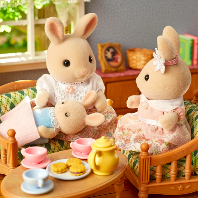 Milk Rabbit Family Conejos 5706 Sylvanian Families-3