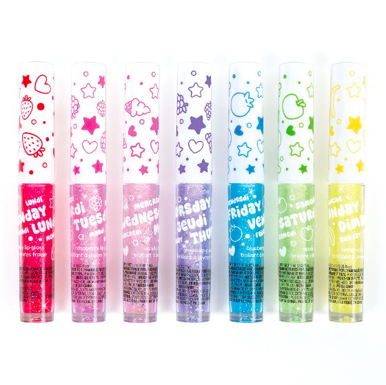 Set 7 gloss Labiales con brillo y aromas frutales Make it real-3