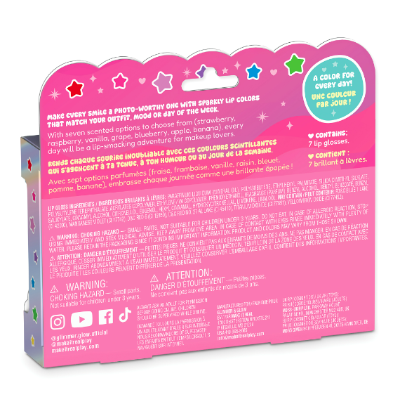 Set 7 gloss Labiales con brillo y aromas frutales Make it real-4