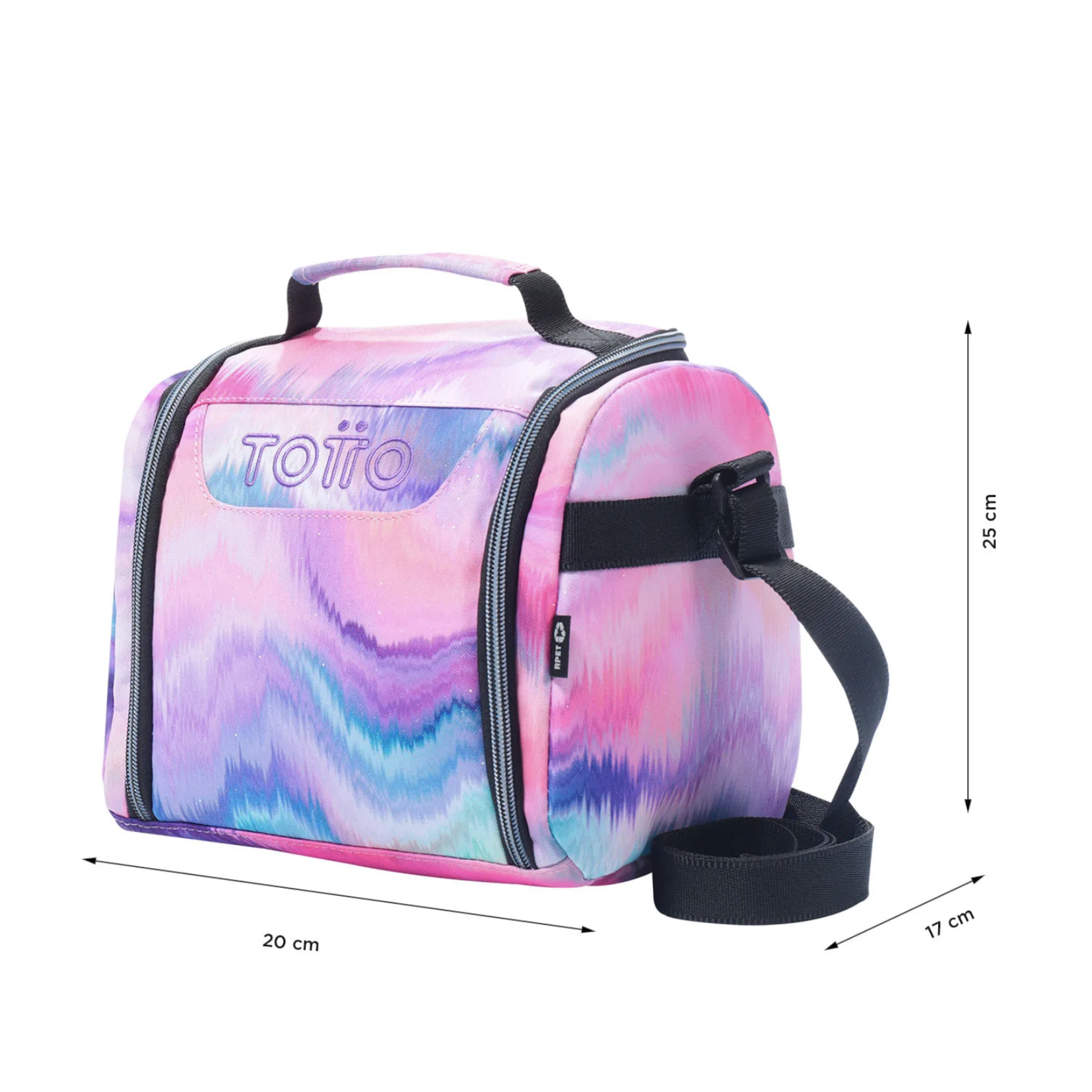 Lonchera Escolar Rosada Glitter Ni os as Totto-2