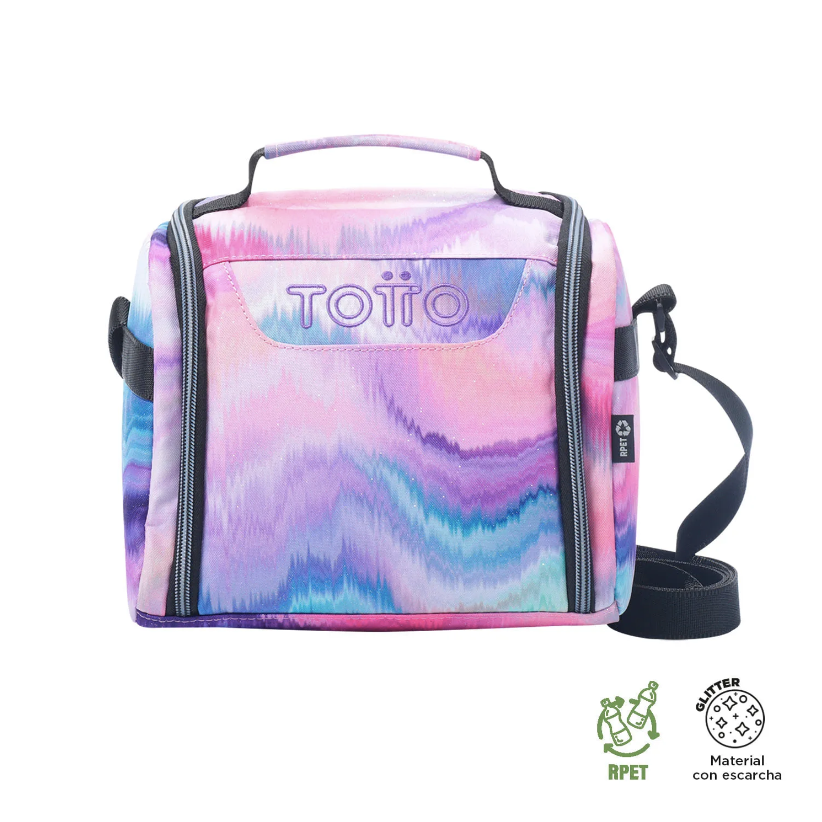 Lonchera Escolar Rosada Glitter Ni os as Totto-4