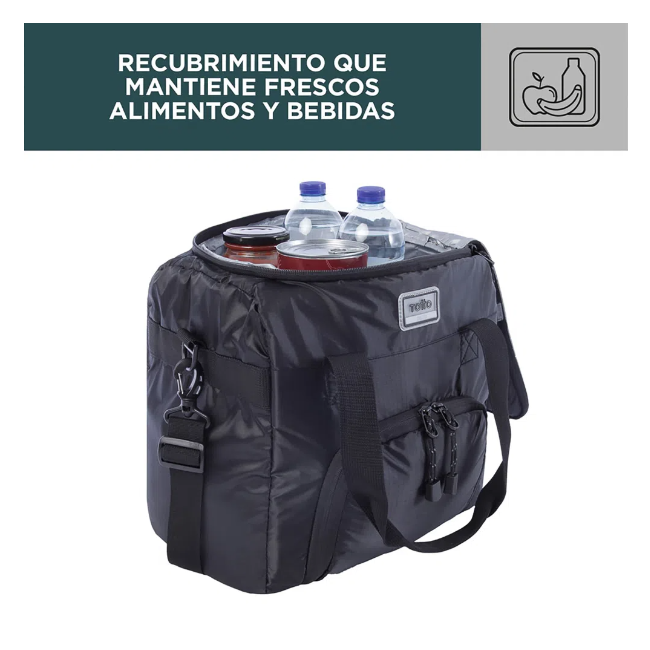 Lonchera Termica Grande Viajes Camping Totto Negro-1