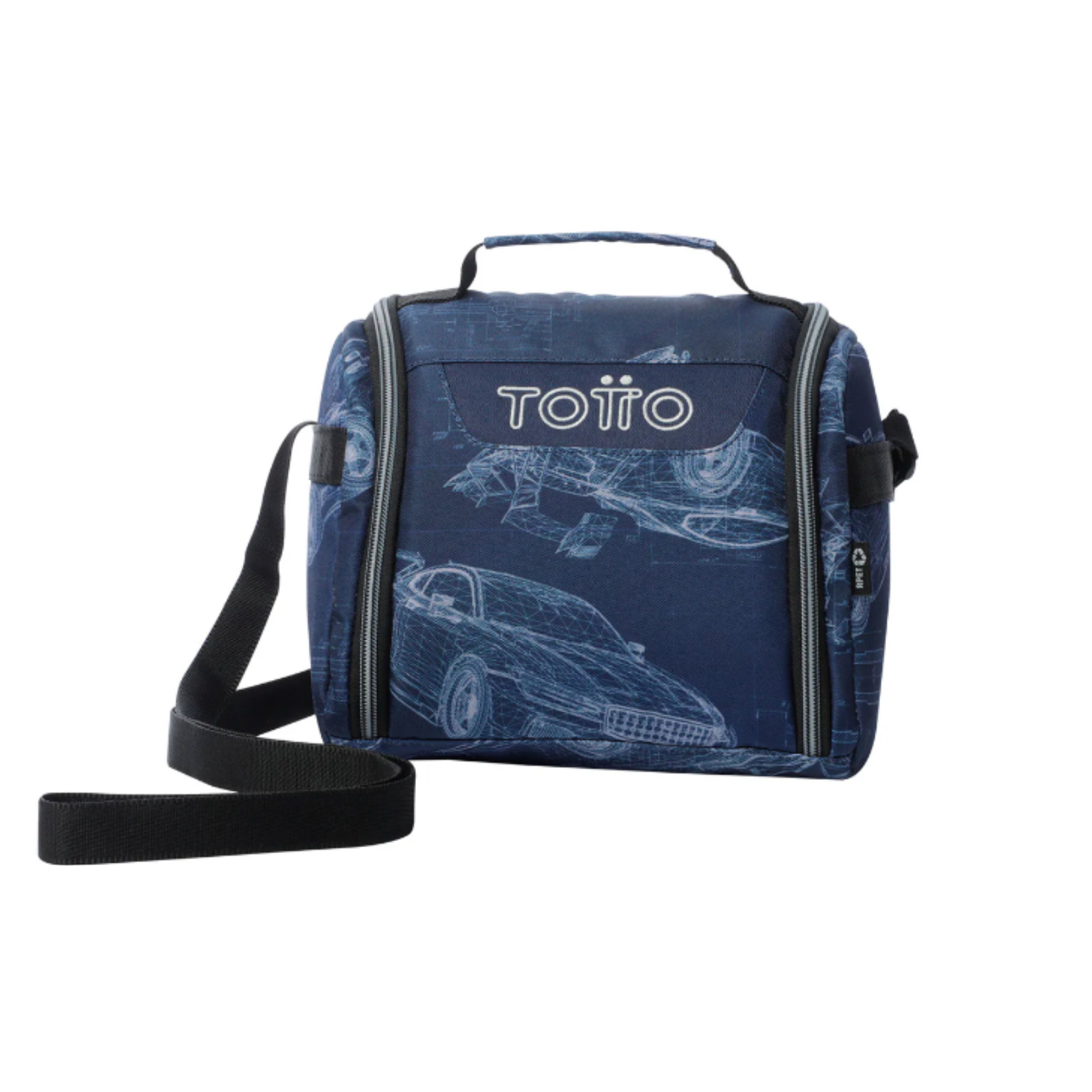 Lonchera Bolso Colaci n Escolar Azul Dise o Autos Totto-0