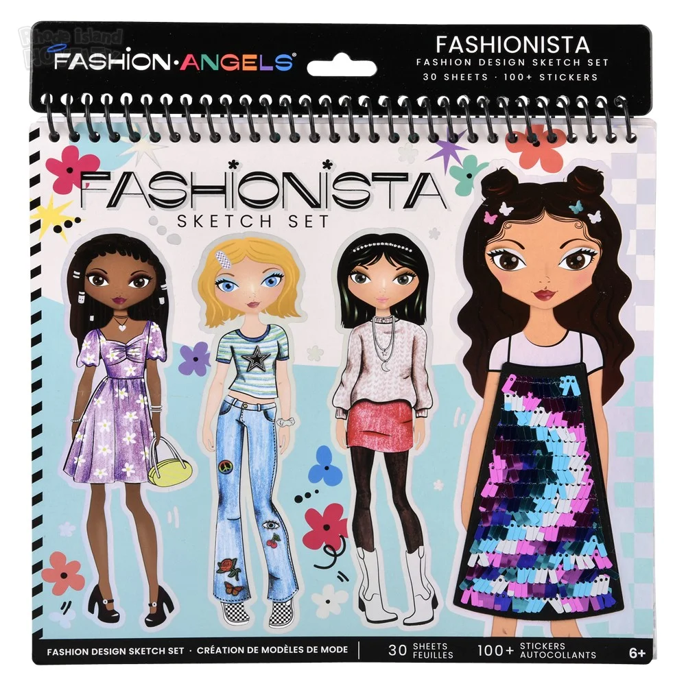 Libreta Portafolios Fashion Angels Diseño De Moda lentejuelas-0