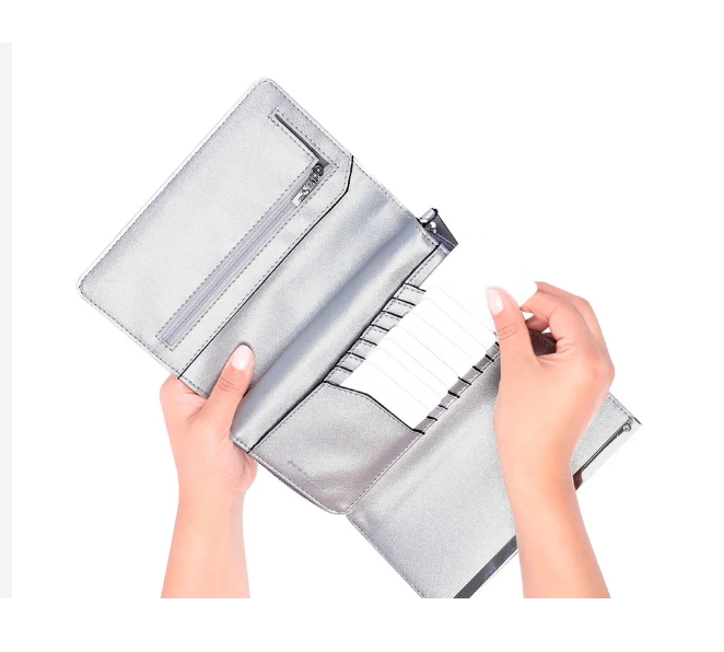 Billetera Con Porta Tarjetas Gris Totto Mujer-3