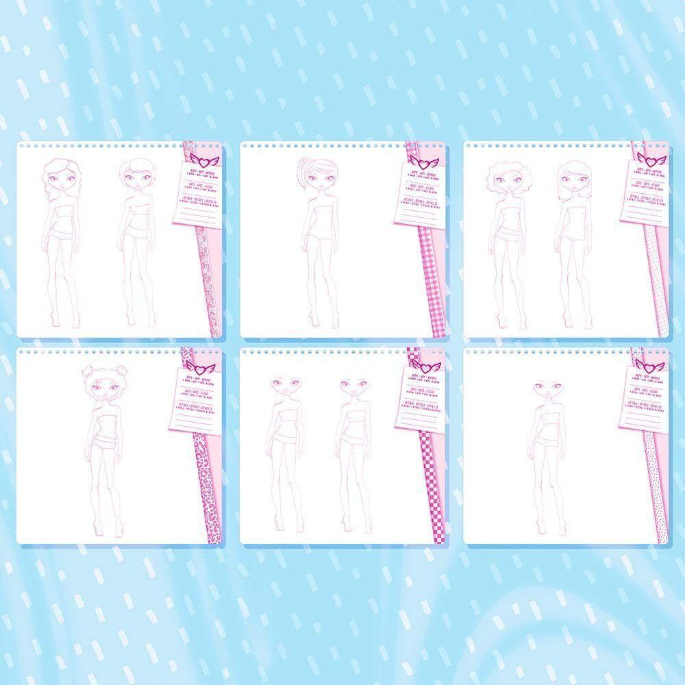 Set para dibujar diseños moda niña Fashion Angels-5