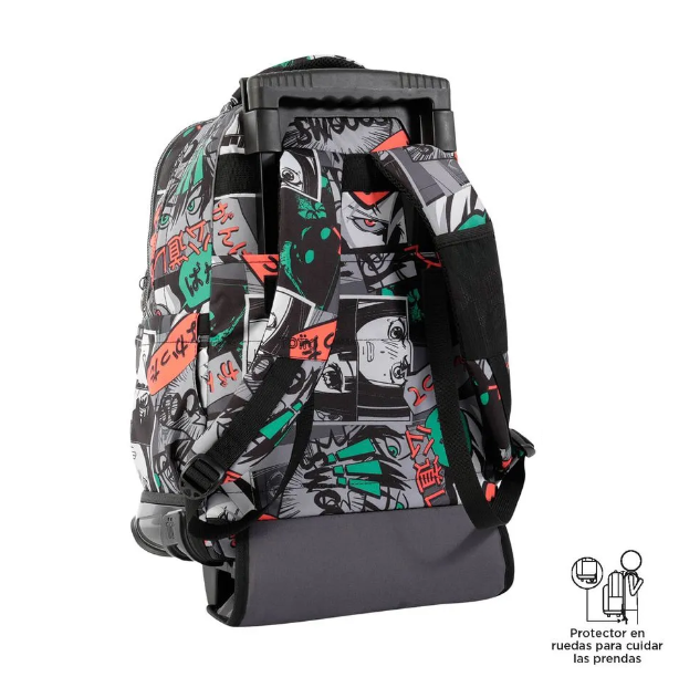 Mochila Escolar Con Ruedas Rue Bomper Negra Para Niños Totto-4