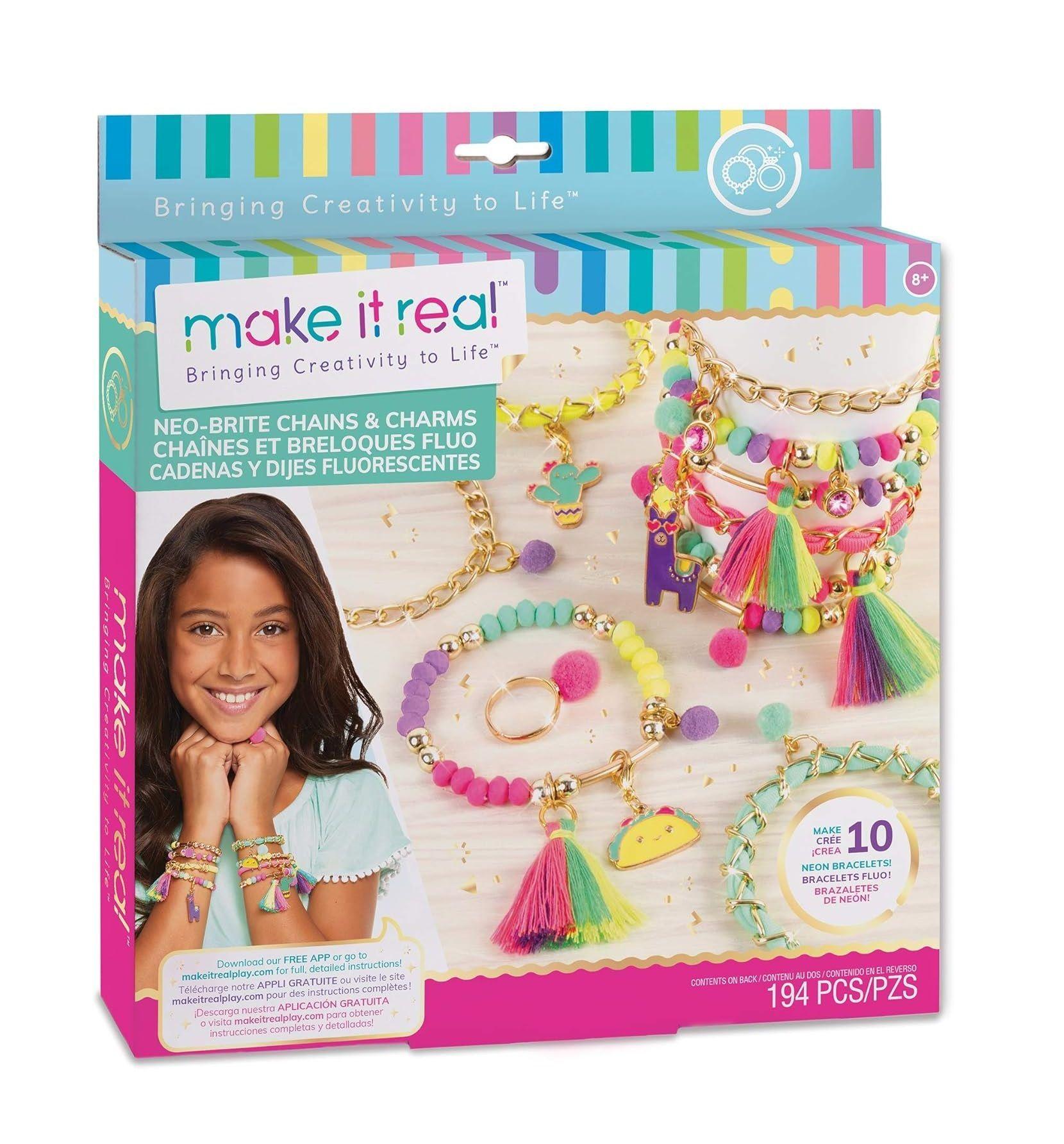 Set Para Armar Pulseras Neobrite Chains Charms Make It Real-0