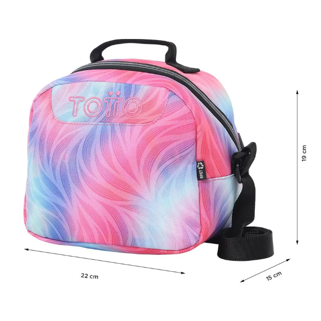Lonchera Escolar Borrador Glitter Rpet Rosado Niña Totto-1