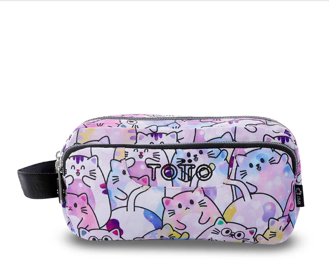 Estuche Escolar Cartuchera Multiuso Gatitos Ni os Totto-4