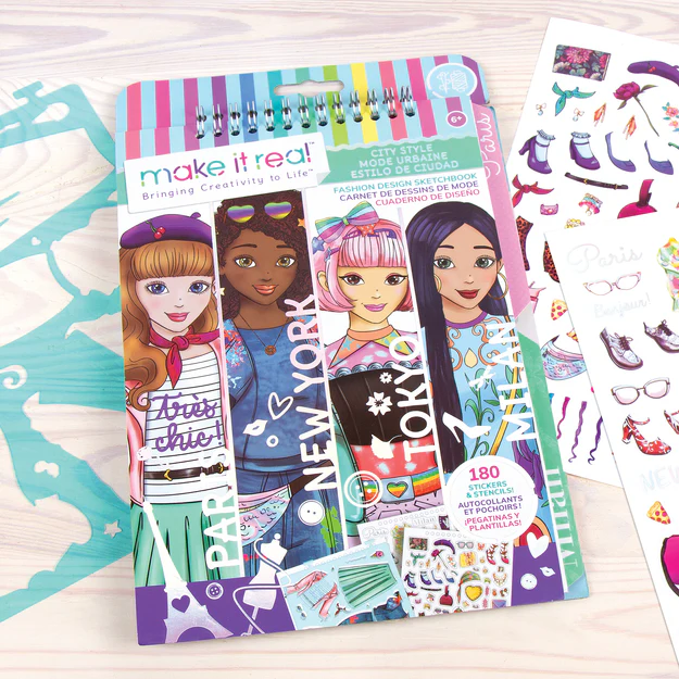 Libreta Cuaderno Dibujos Y Diseños City Style Make It Real-2