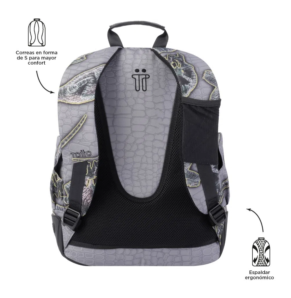Mochila Escolar Dinosaurios Para Niño Niñas Crayoles -3