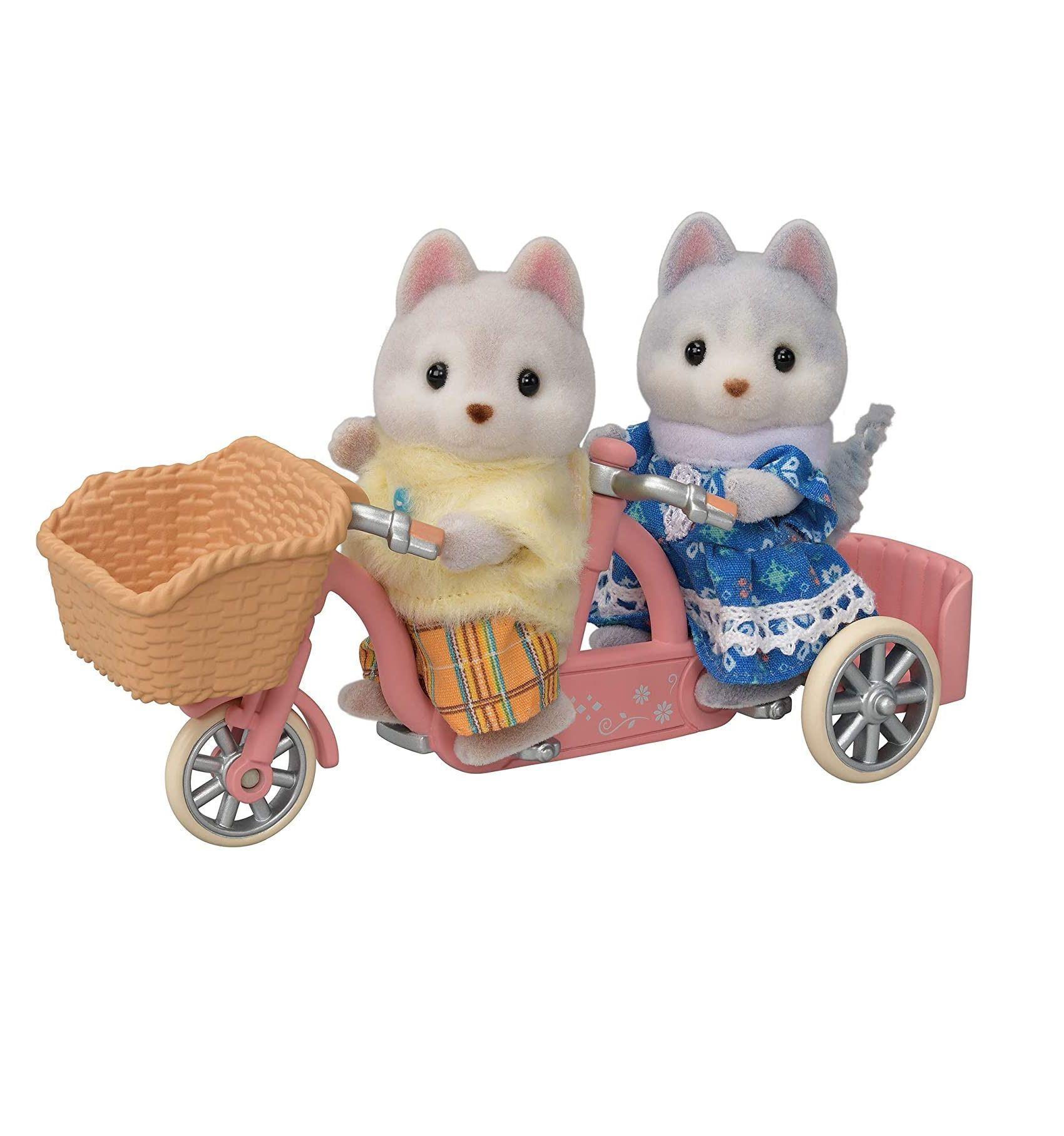Sylvanian Families Set Hermano Hermana Husky Bicicleta 5637-2