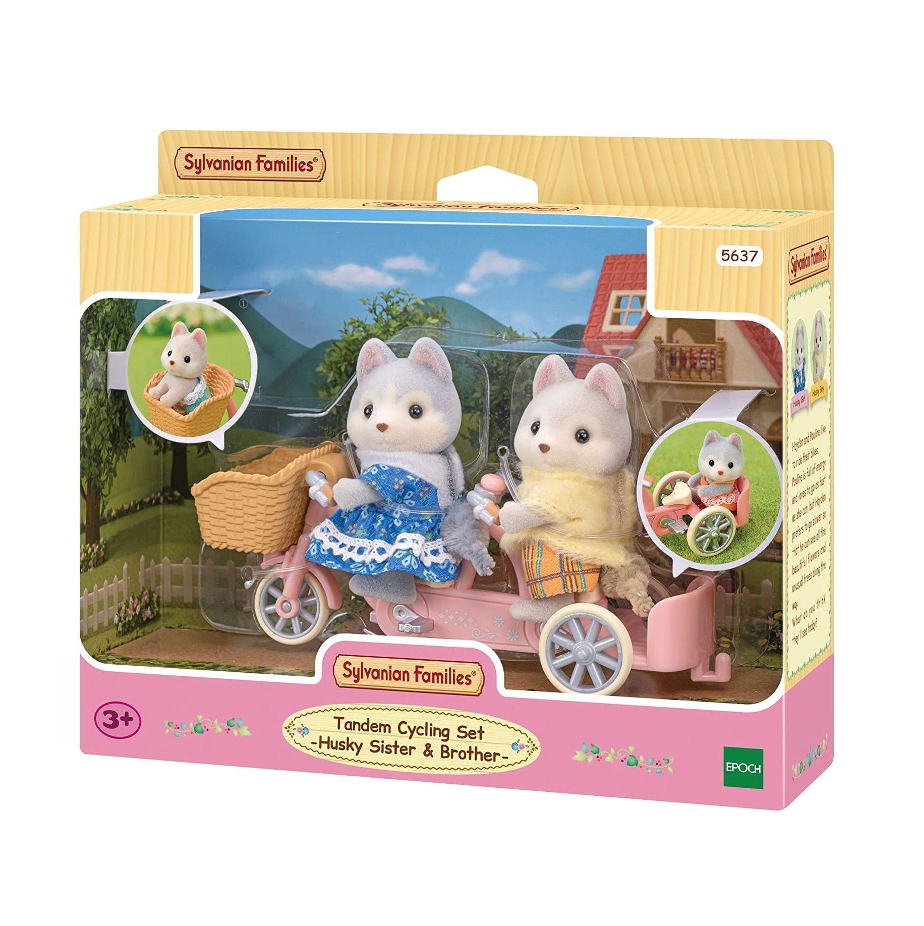 Sylvanian Families Set Hermano Hermana Husky Bicicleta 5637-3