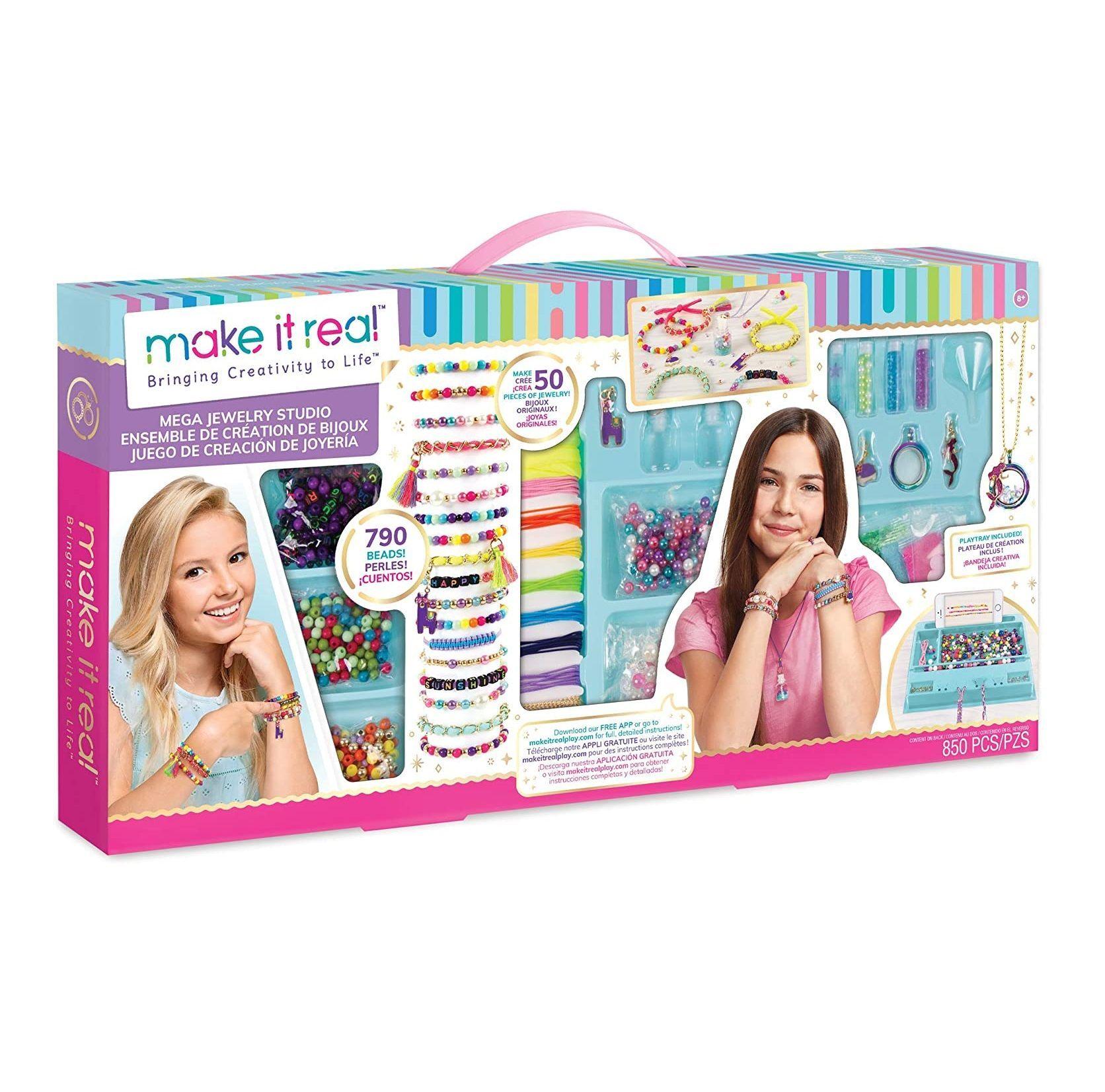 Mega Jewelry Set Cuentas Pulsera Collar Niñas-0