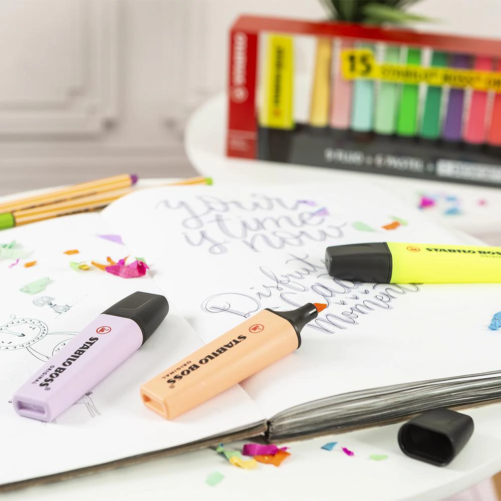 15 Destacadores Stabilo Boss Neon-2