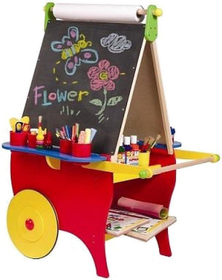 Pizarra Tiza Y Plum n Did ctica Doble Para Ni os De Madera Rojo-2